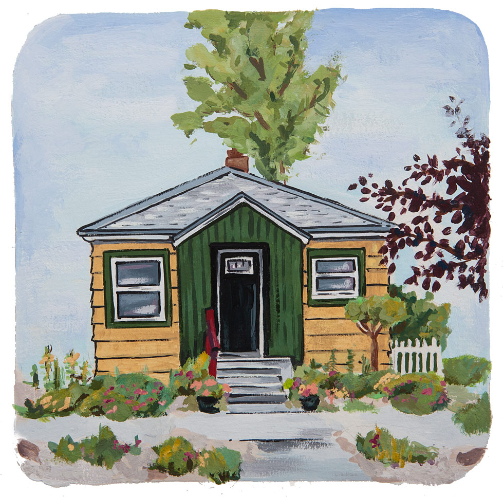 A painting of a North End home by Mary Butler.